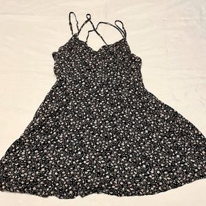 GARAGE - Black floral mini dress